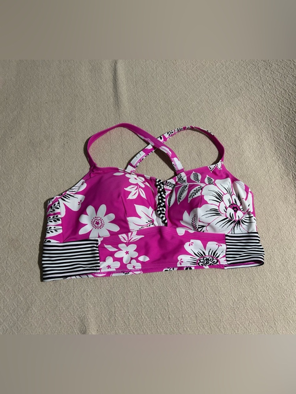 torrid Pink longline wireless swim top